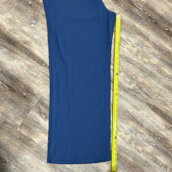 Shein Essnce Womens 2 Piece Split Hem Halter Top & Wide Leg Pants Size L Blue - Picture 14 of 16